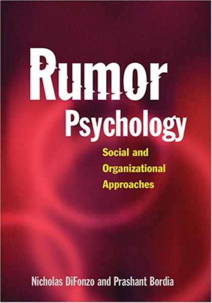 Books About Psychology - Rumor Psychology: Social And Organizational Approaches