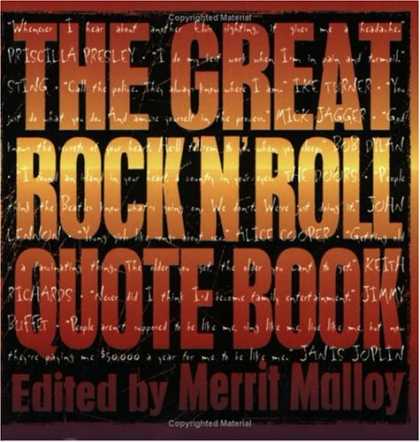 Books About Rock 'n Roll - The Great Rock 'N' Roll Quote Book