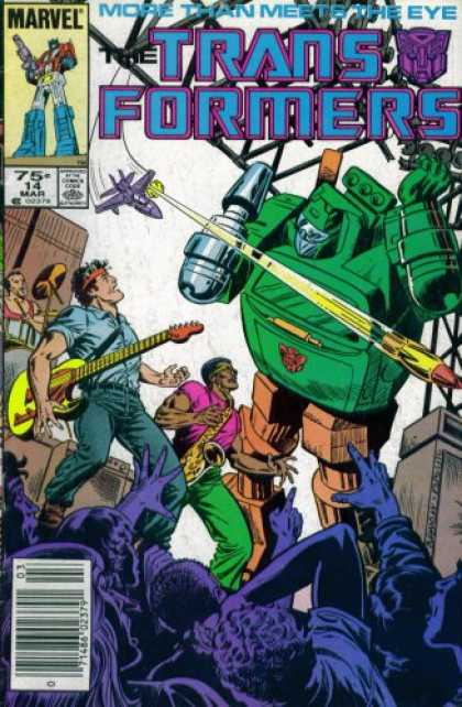 Books About Rock 'n Roll - The Transformers # 14 : Rock and Roll-Out (Marvel Comic Book 1987