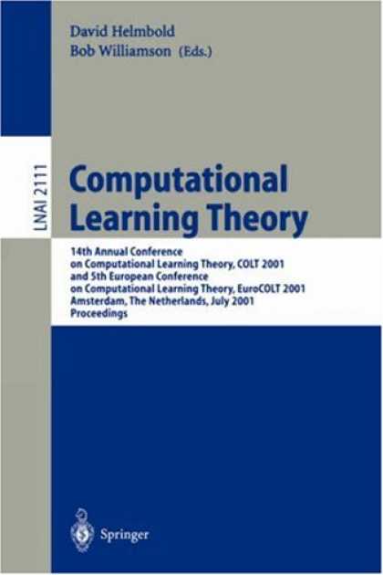 Books on Learning and Intelligence - Computational Learning Theory: 14th Annual Conference on Computational Learning