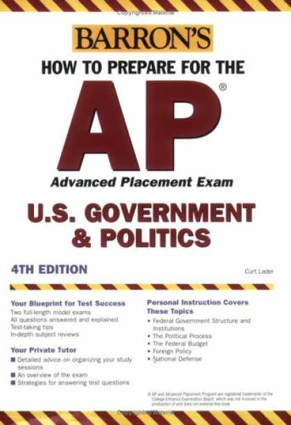 Books on Politics - How to Prepare for the AP U.S. Government & Politics (Barron's How to Prepare fo