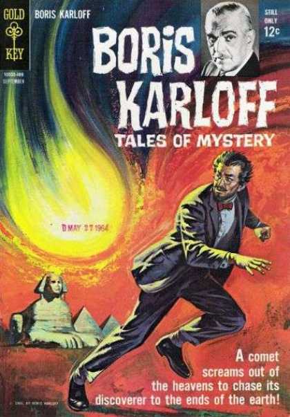 Boris Karloff Tales of Mystery 7 - Gold Key - Fire - Sphinx - Pyramid - Eye Glasses