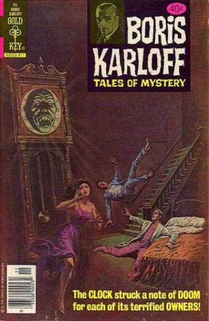 Boris Karloff Tales of Mystery 96 - Clock - Stairs - Bed - Man Falling Down Stairs - The Clock Struck A Note Of Doom