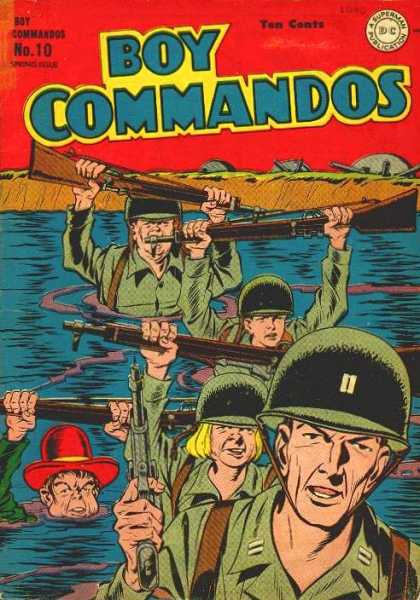 Boy Commandos 10 - Boy Commandos - Guns - Water Boat - Helmets - Soldiers