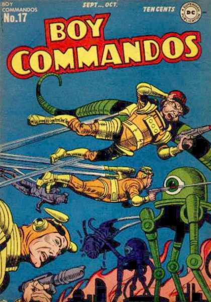 Boy Commandos 17 - War Comics - Aliens - Jet Packs - Invasion - Science Fiction - Jack Kirby