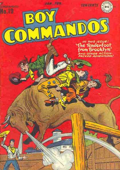 Boy Commandos 19 - Bull - Spurs - Fence - Brooklyn - Tenderfoot - Jack Kirby