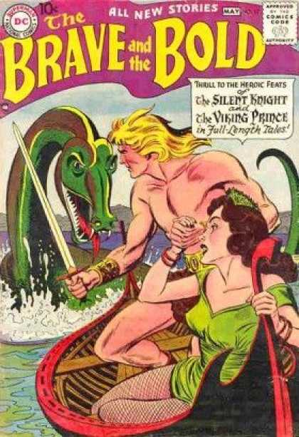 Brave and the Bold 17 - Silent Knight - Viking Prince - Sea Serpent - Sword - Boat