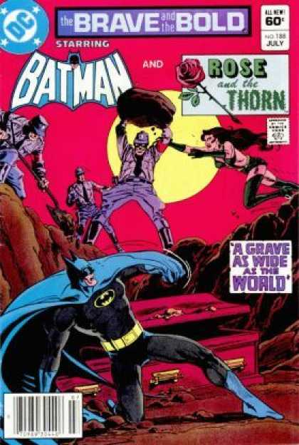 Brave and the Bold 188 - Batman - Rock Throw - Moon - Rose And The Thorn - Dc Comic - Jim Aparo