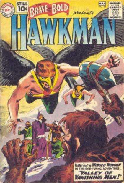Brave and the Bold 35 - Hawkman - Primitive Weapon - Valley Of Vanishing Men - Caveman - Wizards - Joe Kubert