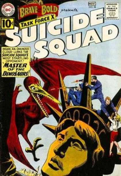 Brave and the Bold 38 - Suicide Squad - Master Of The Dinosaurs - Task Force X - Statue Of Liberty - Bird
