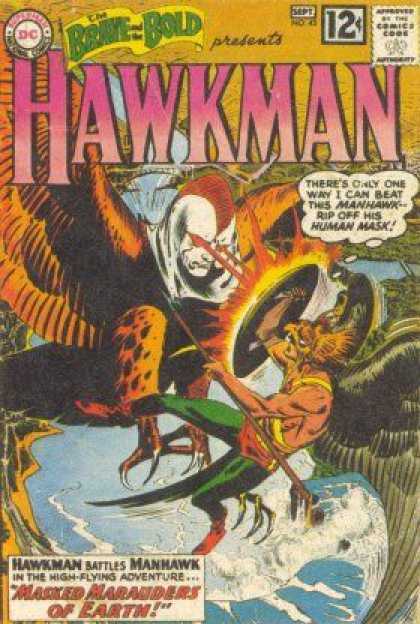 Brave and the Bold 43 - Dc Comics - Hawkman - Laser Eyes - Water - Man Hawk - Joe Kubert