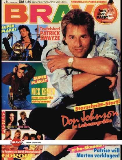 Bravo - 08/87, 12.02.1987 - Don Johnson (Miami Vice, TV Serie)