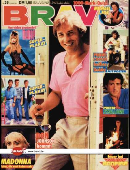 Bravo - 26/87, 16.06.1987 - Don Johnson (Miami Vice, TV Serie)