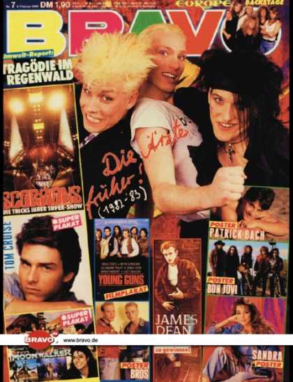 Bravo - 07/89, 09.02.1988 - Die ï¿½rzte - Scorpions - Europe - James Dean