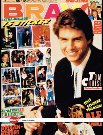 Bravo - 08/89, 16.02.1988 - Tom Cruise - Bros - Alf (TV Serie)
