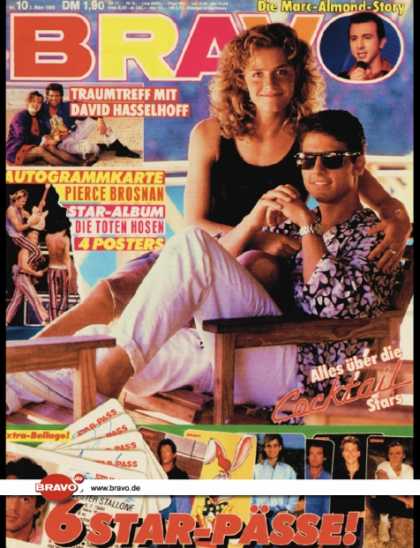 Bravo - 10/89, 02.03.1989 - Tom Cruise, Elisabeth Shue (Cocktail, Film) - Marc Almond -