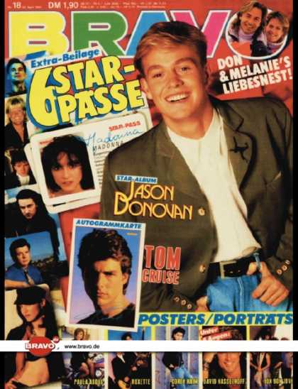 Bravo - 18/89, 26.04.1989 - Jason Donovan - Don Johnson, Melanie Griffith