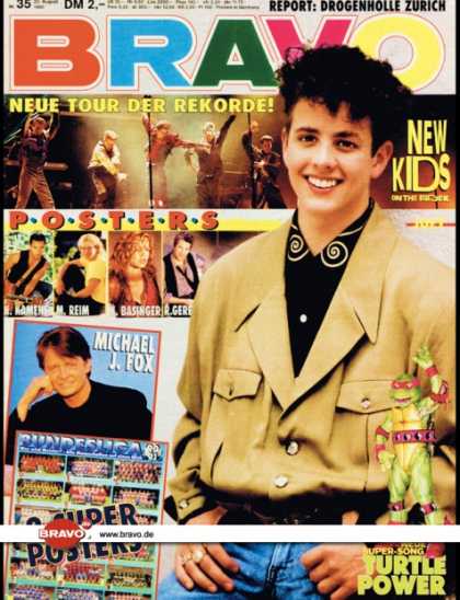 Bravo - 35/90, 23.08.1990 - Joey McIntyre (New Kids on the Block) - Turtles