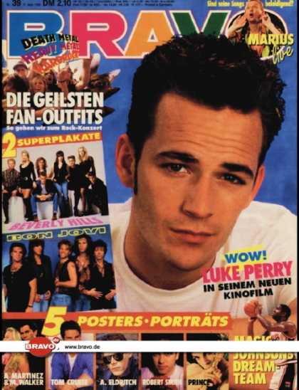 Bravo - 39/92, 17.09.1992 - Luke Perry (Beverly Hills 90210, TV Serie) - Marius Mï¿½lle