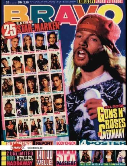 Bravo - 26/93, 24.06.1993 - Axl Rose (Guns N' Roses)