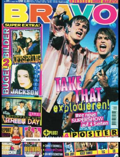 Bravo - 34/95, 17.08.1995 - Gerry Barlow & Mark Owen (Take That) - Green Day -