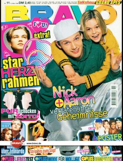 Bravo - 11/98, 12.03.1998 - Nick & Aaron Carter - Pur - Leonardo DiCaprio & Kate Winslet