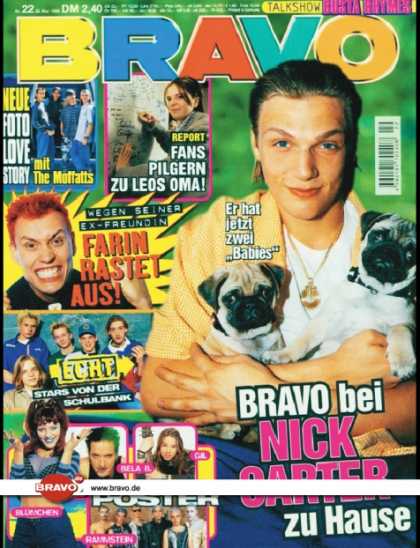 Bravo - 22/98, 28.05.1998 - Nick Carter (Backstreet Boys) - The Moffatts - Farin Urlaub