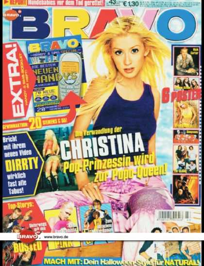 Bravo - 43/02, 16.10.2002 - Christina Aguilera - Busted - P!nk - Austin Powers - Goldst