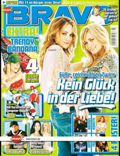 Bravo - 23/04, 26.05.2004 - Mary-Kate & Ashley Olsen - Brad Pitt - D12 - Fred Durst (Lim