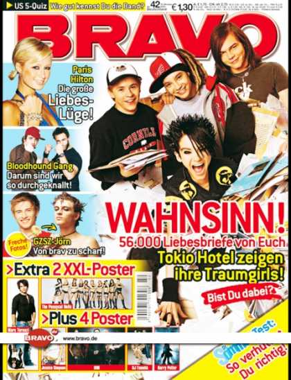 Bravo - 42/05, 12.10.2005 - Tokio Hotel - Paris Hilton - Bloodhound Gang - Jï¿½rg Schl