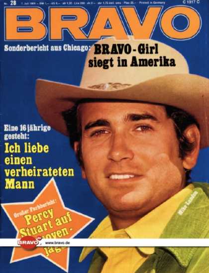 Bravo - 28/69, 07.07.1969 - Mike Landon (Bonanza, TV Serie)