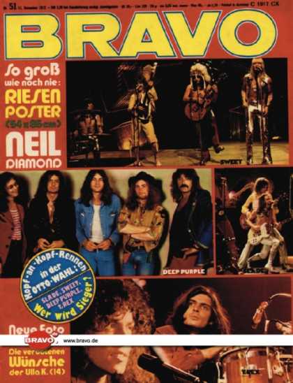 Bravo - 51/72, 13.12.1972 - Sweet, Deep Purple, Slade, T. Rex