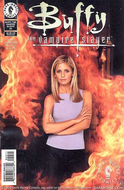 Buffy the Vampire Slayer 26 - Dark Horse Comics - Fire - Blonde - Beautiful Woman - Folded Hands - Dave Stewart
