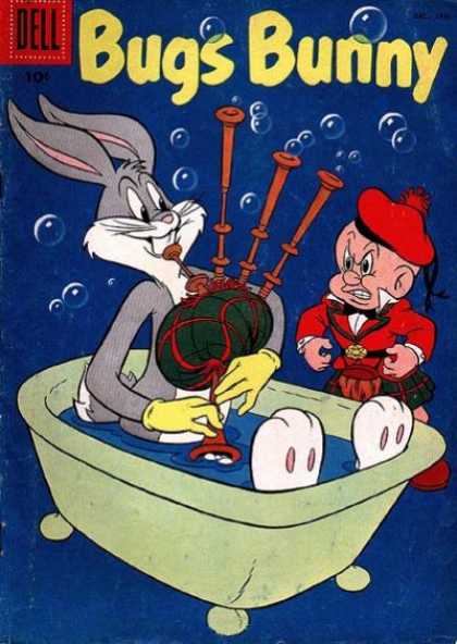 Bugs Bunny 52 - Bubbles - Bagpipes - Elmer Fudd - Kilt - Bathtub