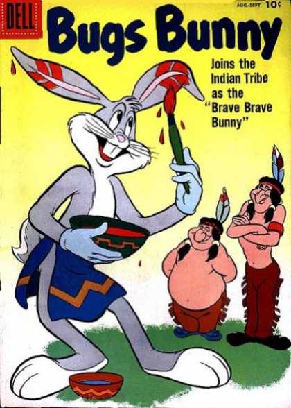 Bugs Bunny 56 - Indians - Paint - Dell - Brave Brave Bunny - Grass