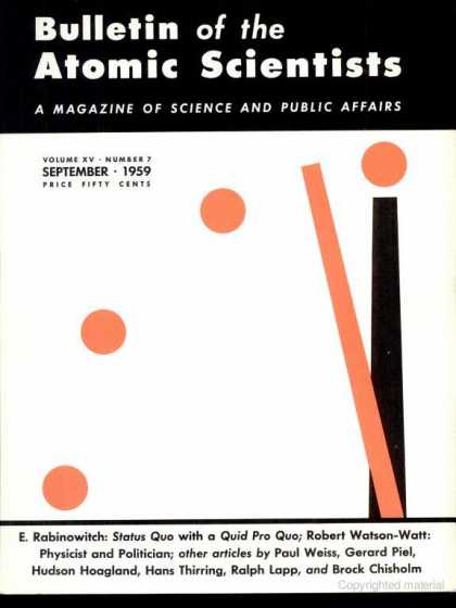 Bulletin of the Atomic Scientists - September 1959