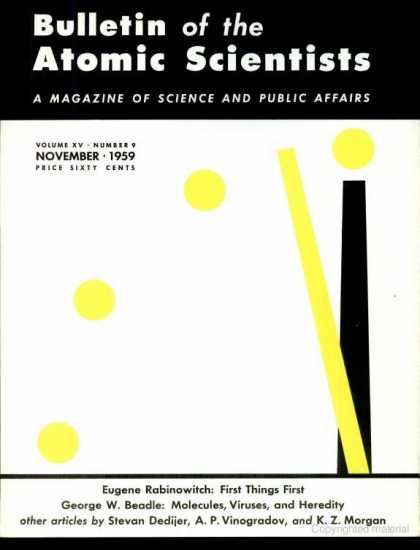Bulletin of the Atomic Scientists - November 1959