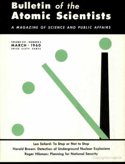 Bulletin of the Atomic Scientists - March 1960