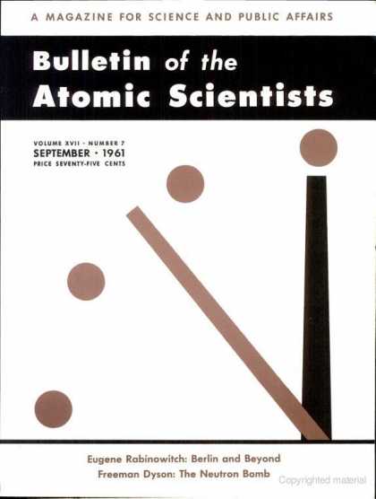 Bulletin of the Atomic Scientists - September 1961