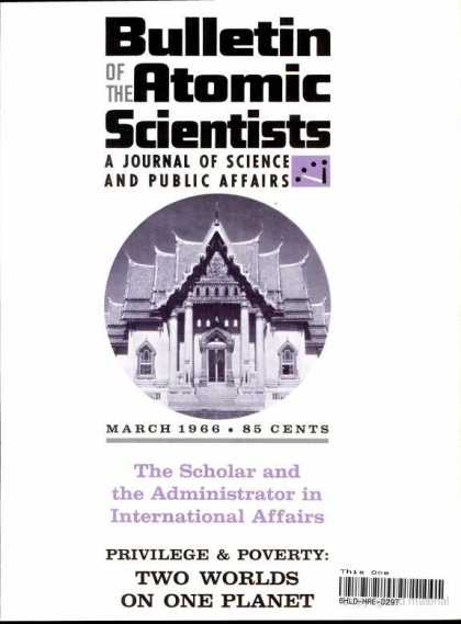 Bulletin of the Atomic Scientists - March 1966