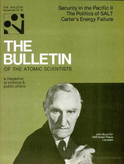Bulletin of the Atomic Scientists - November 1978