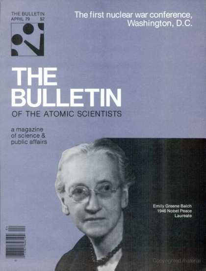 Bulletin of the Atomic Scientists - April 1979