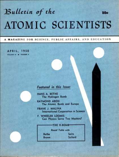 Bulletin of the Atomic Scientists - April 1950