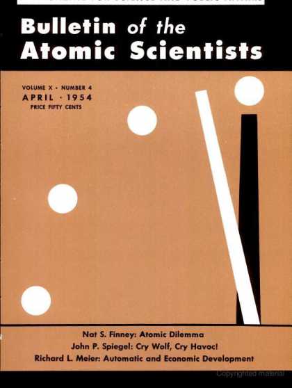 Bulletin of the Atomic Scientists - April 1954