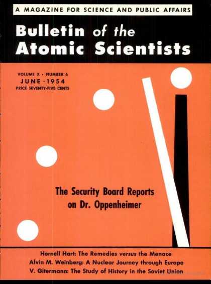 Bulletin of the Atomic Scientists - June 1954