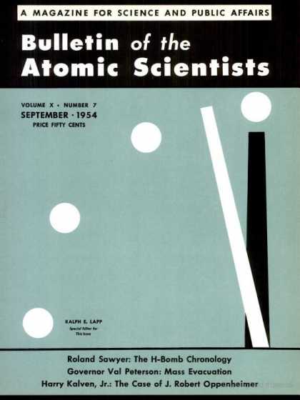Bulletin of the Atomic Scientists - September 1954