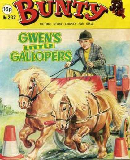 Bunty Picture Story Library 232 - Bundy - Old Comic - Gwens Little Gallopers - Horses - Vintage Book