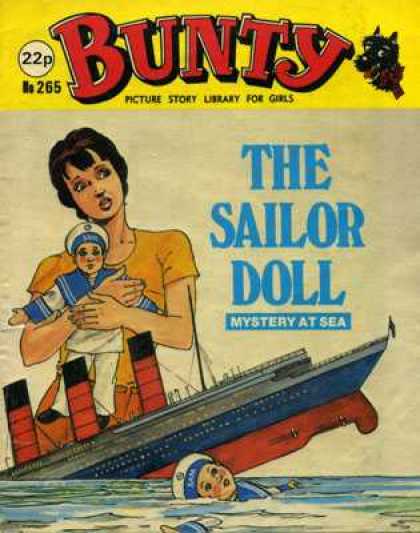 Bunty Picture Story Library 265 - Ship Sinking - Sea - The Sailor Doll - Mystery At Sea - Girl