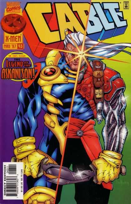 Cable 43 - White Hair - Glowing Eye - Divided - Swords - Menancing