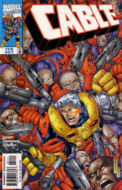 Cable 51 - Marvel - Purple - Red - Yellow - Guns - Jose Ladronn